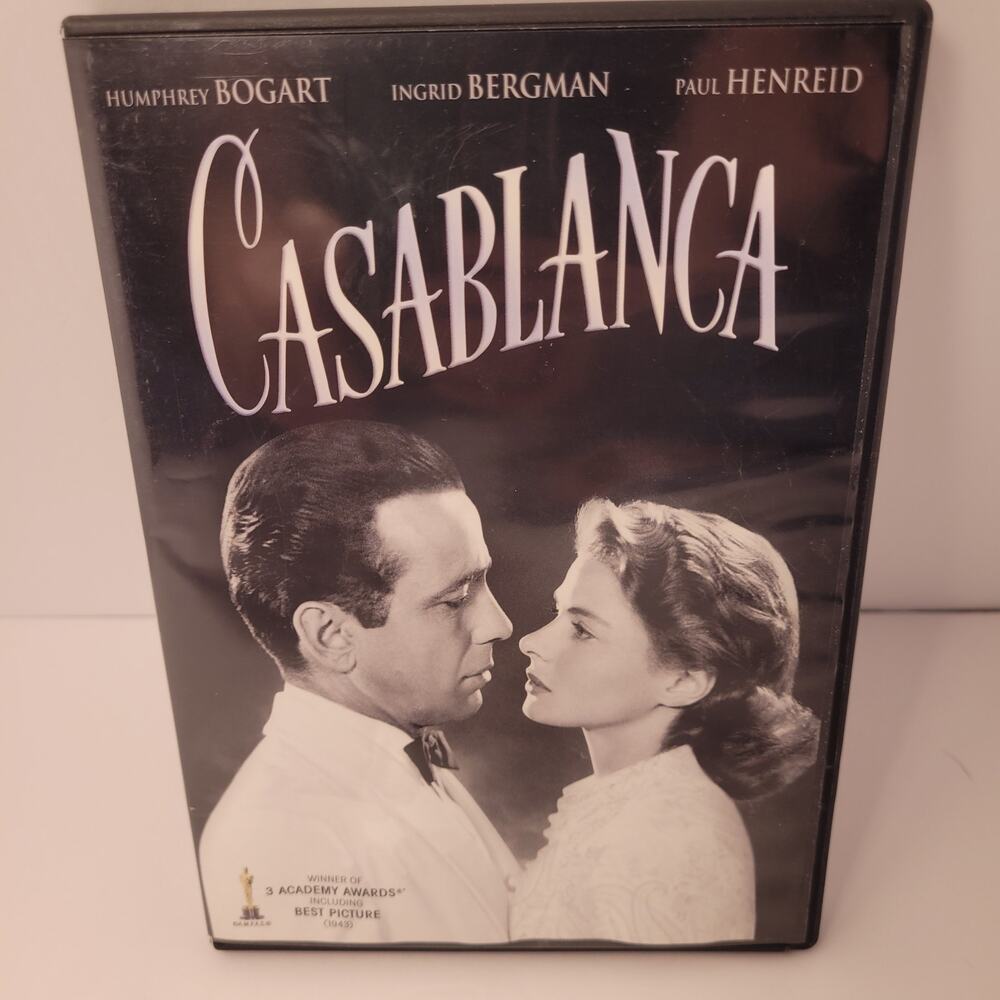 Casablanca DVD Movie 1942 Humphrey Bogart Ingrid Bergman B&W Pre-Owned